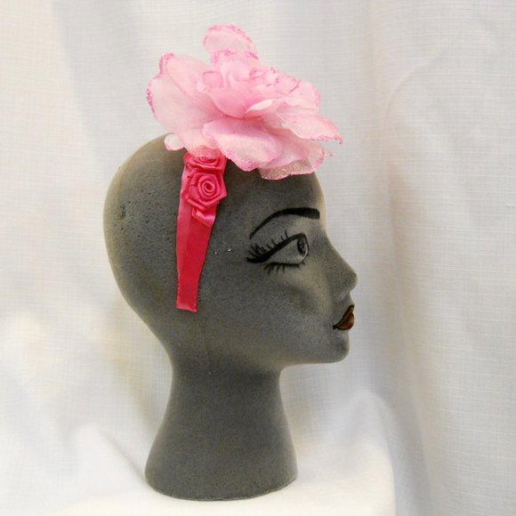 Pink Roses Headband - Picture 2 of 5
